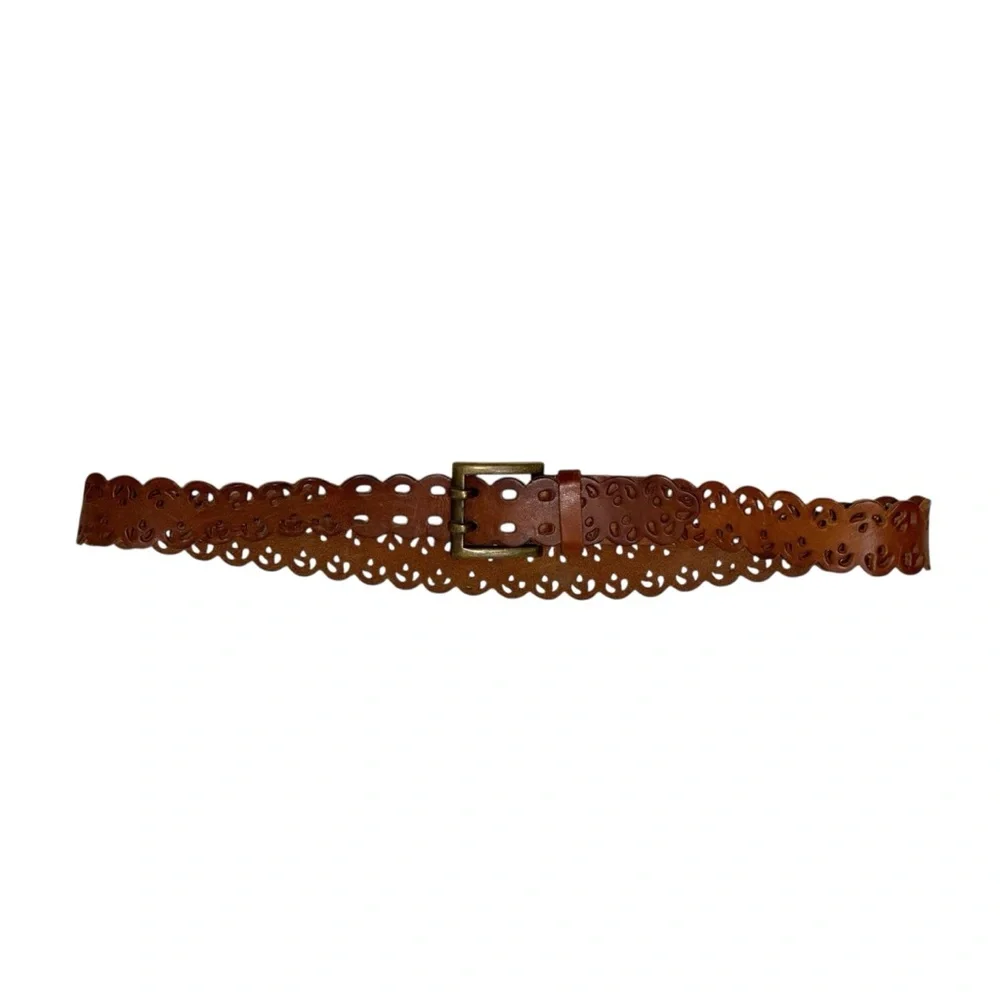 Amanda Smith Genuine Leather XL Brass Buckle